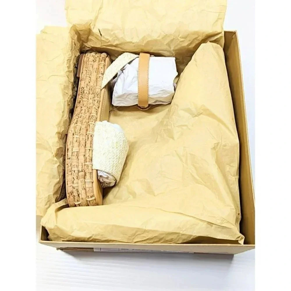 Joie Natural Cork Platform Sandals with Tan Ankle Strap - Picture 10 of 11